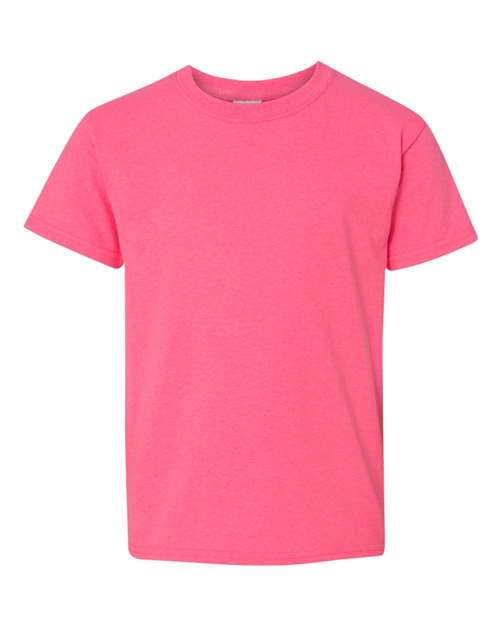 Gildan 5000B Youth Heavy Cotton™ T-Shirt - Safety Pink - front