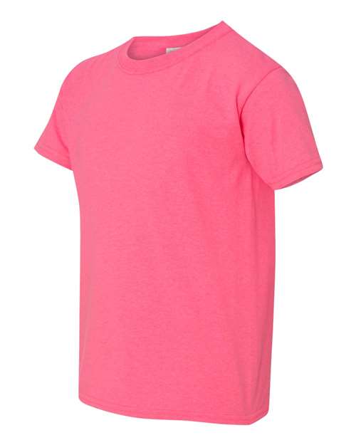 Gildan 5000B Youth Heavy Cotton™ T-Shirt - Safety Pink - side
