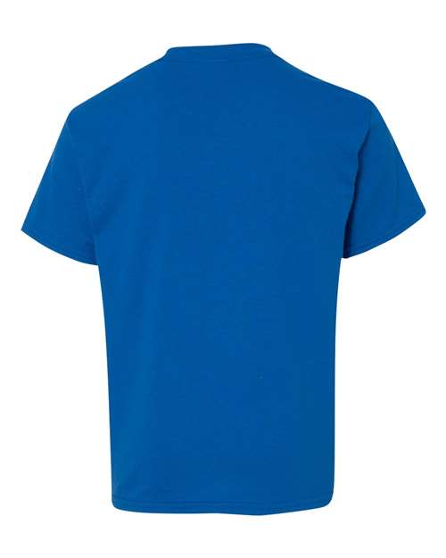 Gildan 5000B Youth Heavy Cotton™ T-Shirt - Neon Blue - back
