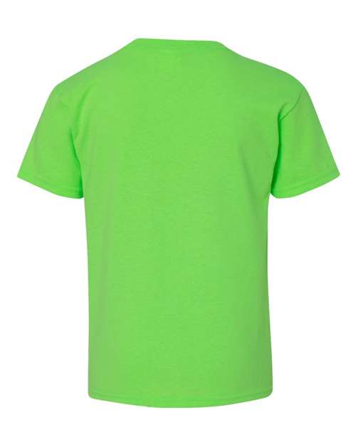 Gildan 5000B Youth Heavy Cotton™ T-Shirt - Neon Green - back