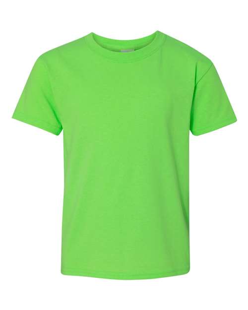 Gildan 5000B Youth Heavy Cotton™ T-Shirt - Neon Green - front