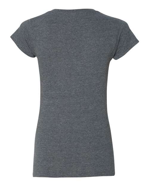Gildan 64V00L Women's Softstyle® V-Neck T-Shirt - Dark Heather - back