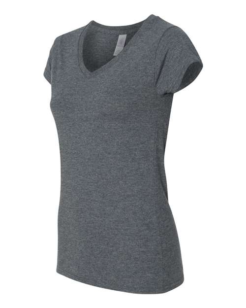 Gildan 64V00L Women's Softstyle® V-Neck T-Shirt - Dark Heather - side