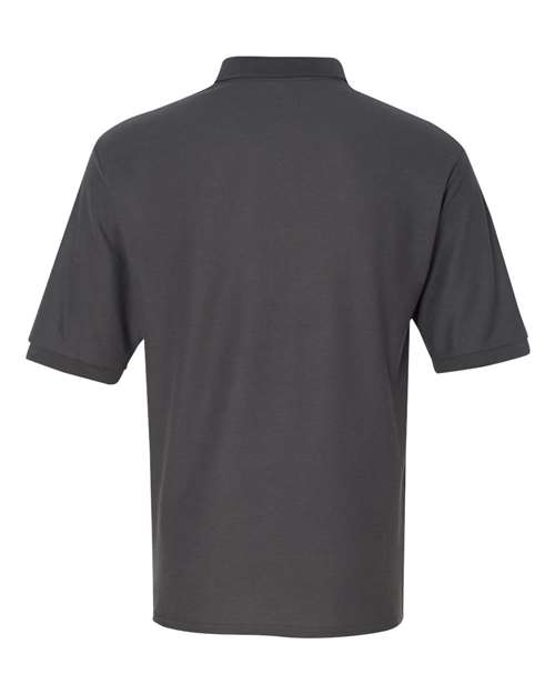 JERZEES 537MR Men's Easy Care™ Piqué Polo - Charcoal Grey - back