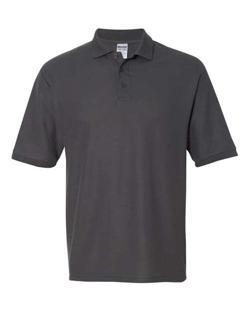 JERZEES 537MR Men's Easy Care™ Piqué Polo - Charcoal Grey - front