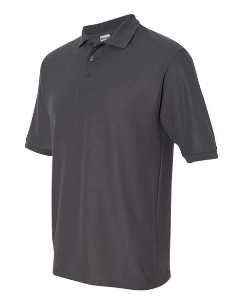 JERZEES 537MR Men's Easy Care™ Piqué Polo - Charcoal Grey - side