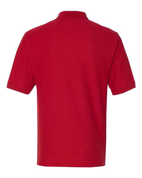 JERZEES 537MR Men's Easy Care™ Piqué Polo - True Red - back