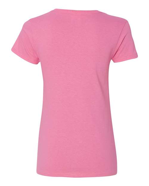 Gildan 5V00L Women's Heavy Cotton™ V-Neck T-Shirt - Azalea - back