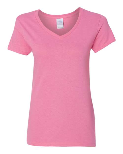 Gildan 5V00L Women's Heavy Cotton™ V-Neck T-Shirt - Azalea - front