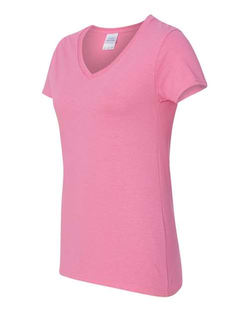 Gildan 5V00L Women's Heavy Cotton™ V-Neck T-Shirt - Azalea - side
