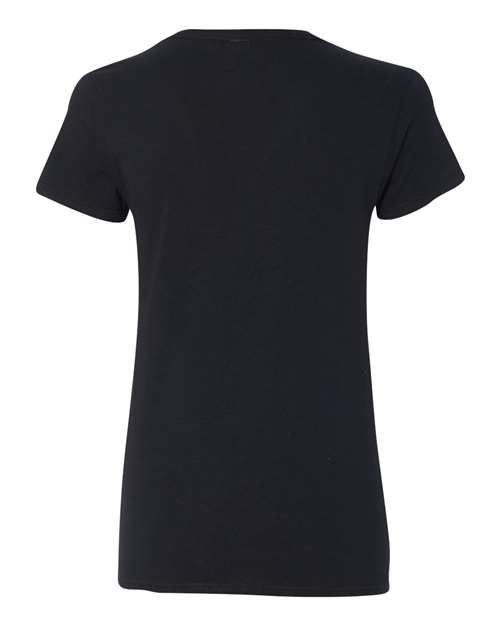 Gildan 5V00L Women's Heavy Cotton™ V-Neck T-Shirt - Black - back