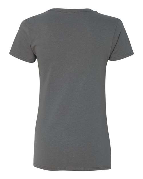Gildan 5V00L Women's Heavy Cotton™ V-Neck T-Shirt - Charcoal - back