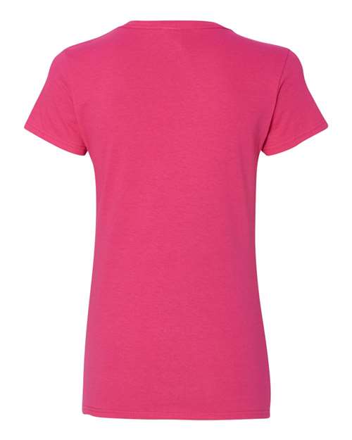 Gildan 5V00L Women's Heavy Cotton™ V-Neck T-Shirt - Heliconia - back
