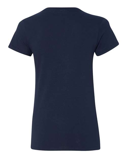 Gildan 5V00L Women's Heavy Cotton™ V-Neck T-Shirt - Navy - back