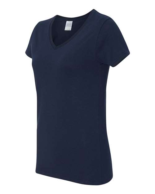 Gildan 5V00L Women's Heavy Cotton™ V-Neck T-Shirt - Navy - side
