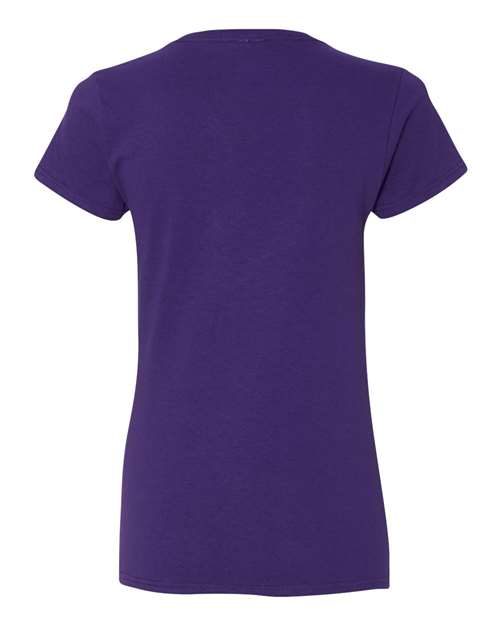 Gildan 5V00L Women's Heavy Cotton™ V-Neck T-Shirt - Purple - back