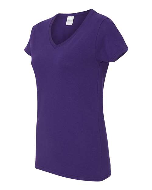 Gildan 5V00L Women's Heavy Cotton™ V-Neck T-Shirt - Purple - side
