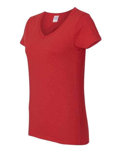Gildan 5V00L Women's Heavy Cotton™ V-Neck T-Shirt - Red - side