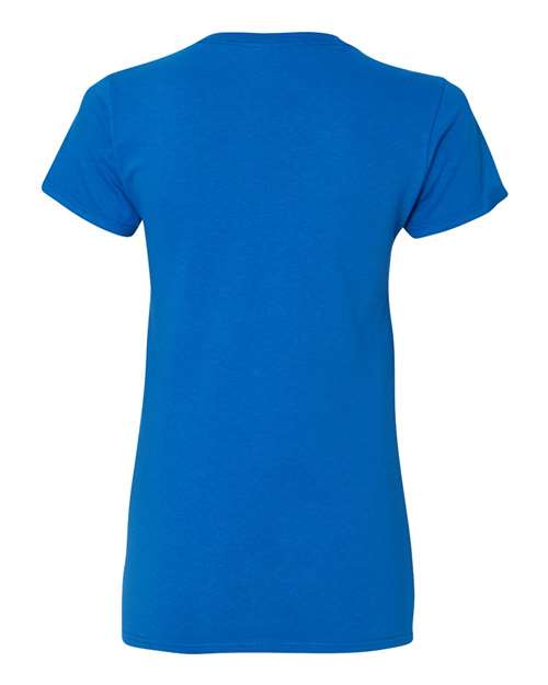 Gildan 5V00L Women's Heavy Cotton™ V-Neck T-Shirt - Royal - back