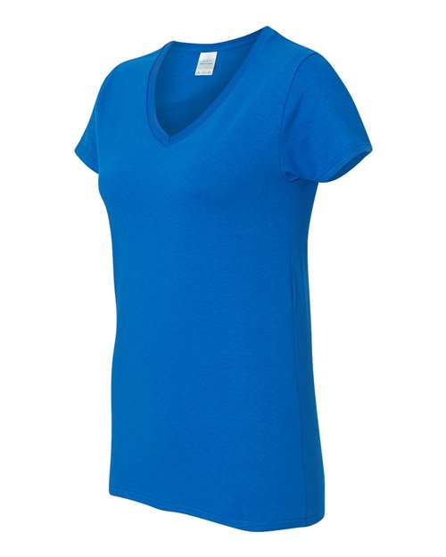 Gildan 5V00L Women's Heavy Cotton™ V-Neck T-Shirt - Royal - side