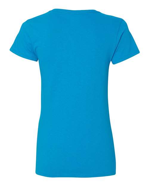 Gildan 5V00L Women's Heavy Cotton™ V-Neck T-Shirt - Sapphire - back