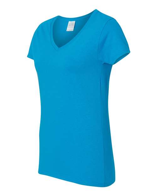 Gildan 5V00L Women's Heavy Cotton™ V-Neck T-Shirt - Sapphire - side