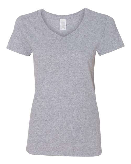 Gildan 5V00L Women's Heavy Cotton™ V-Neck T-Shirt - Sport Grey - front