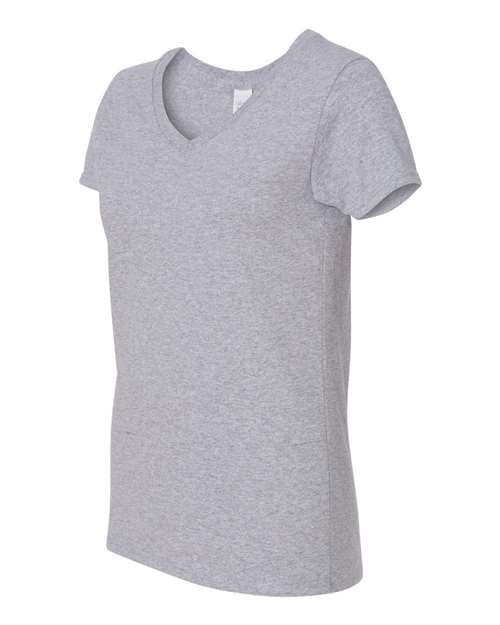 Gildan 5V00L Women's Heavy Cotton™ V-Neck T-Shirt - Sport Grey - side