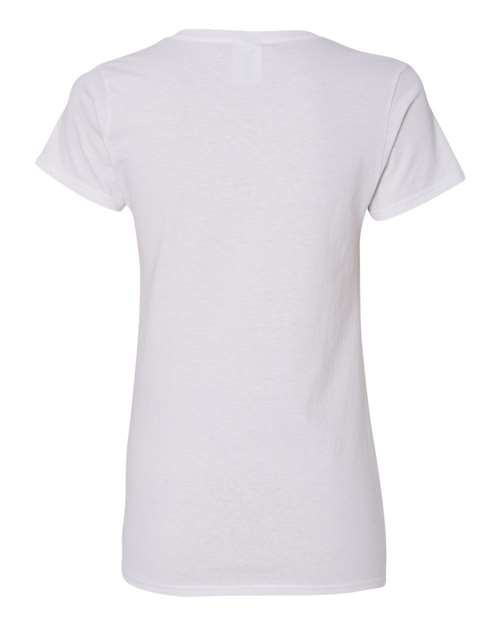 Gildan 5V00L Women's Heavy Cotton™ V-Neck T-Shirt - White - back