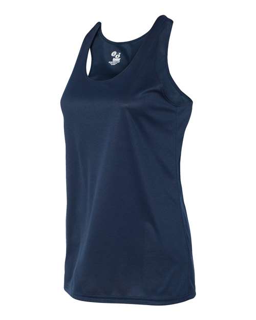Badger 4166 Women’s B-Core Racerback Tank Top - Navy - side