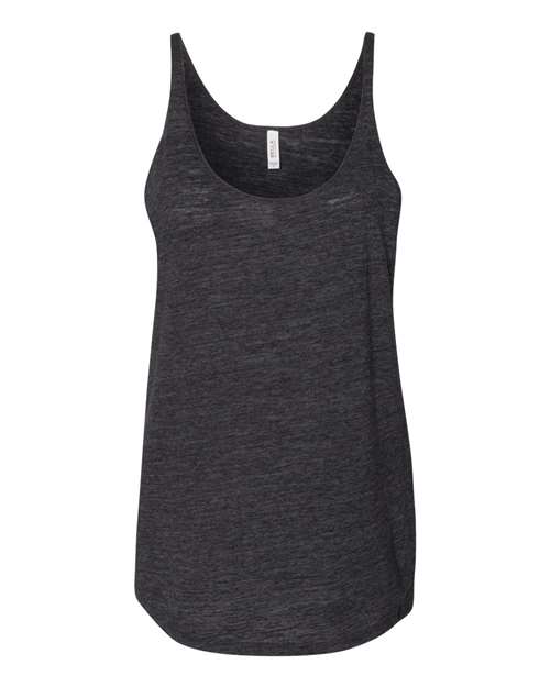 BELLA + CANVAS 8838 Women's Slouchy Tank - Charcoal Black Slub - front