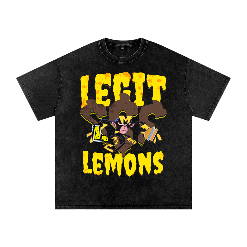 LEGIT GENIUS EDITION Snow Washed Oversized Cotton T-Shirt