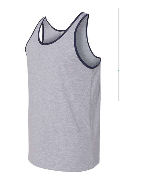 BELLA + CANVAS 3480 Jersey Tank - Athletic Heather/ Navy - side