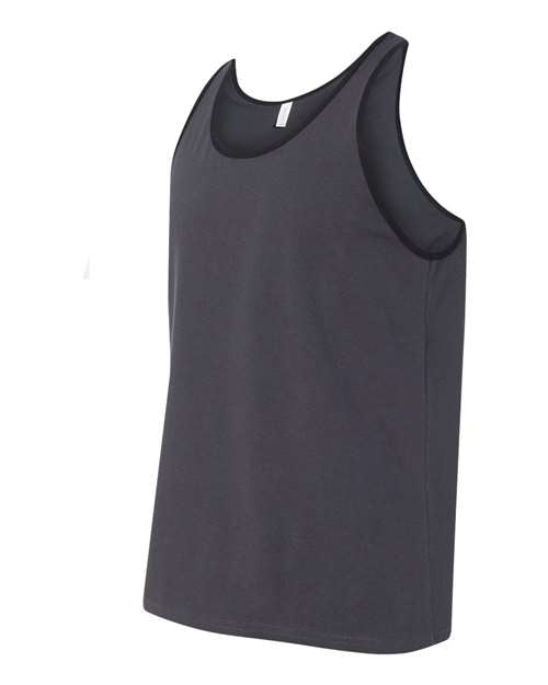 BELLA + CANVAS 3480 Jersey Tank - Dark Grey/ Black - side