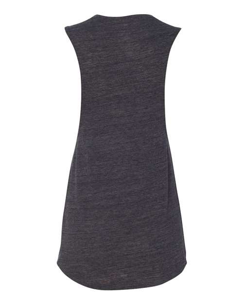 BELLA + CANVAS 8803 Women's Flowy Scoop Muscle Tank - Charcoal Black Slub - back