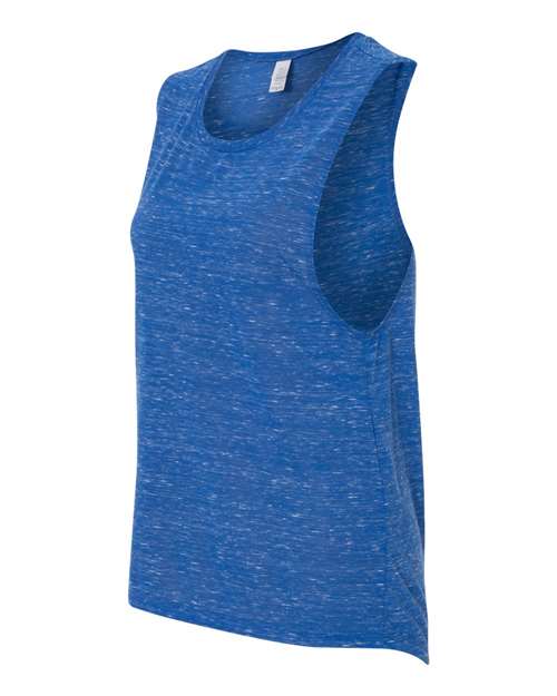 BELLA + CANVAS 8803 Women's Flowy Scoop Muscle Tank - True Royal Marble - side