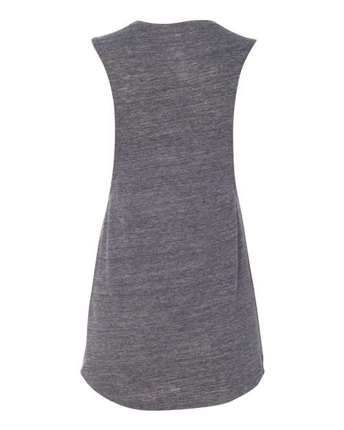 BELLA + CANVAS 8803 Women's Flowy Scoop Muscle Tank - Asphalt Slub - back