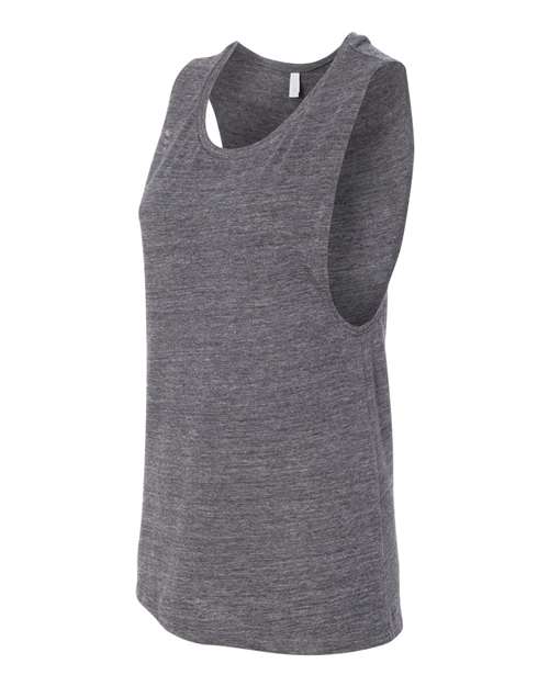 BELLA + CANVAS 8803 Women's Flowy Scoop Muscle Tank - Asphalt Slub - side