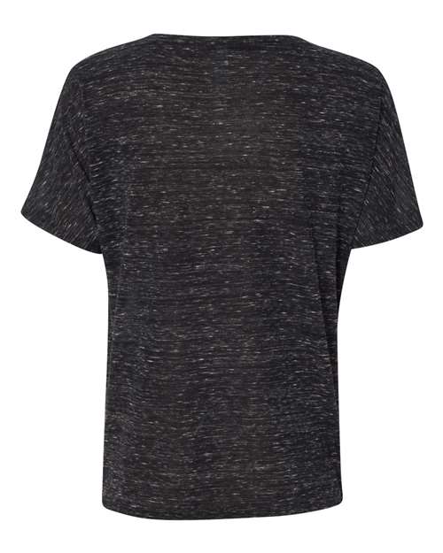 BELLA + CANVAS 8815 Women’s Slouchy V-Neck Tee - Black Marble - back