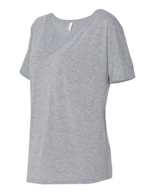 BELLA + CANVAS 8815 Women’s Slouchy V-Neck Tee - Athletic Heather - side