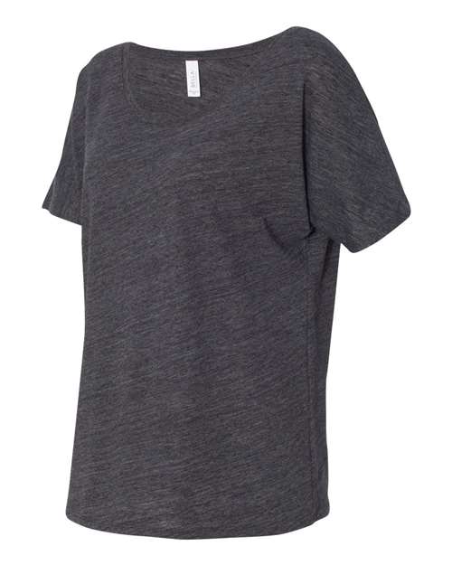 BELLA + CANVAS 8816 Women’s Slouchy Tee - Charcoal Black Slub - side