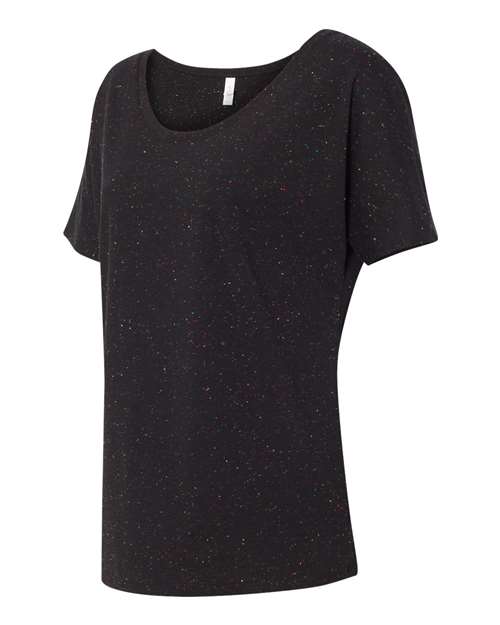 BELLA + CANVAS 8816 Women’s Slouchy Tee - Black Speckled - side