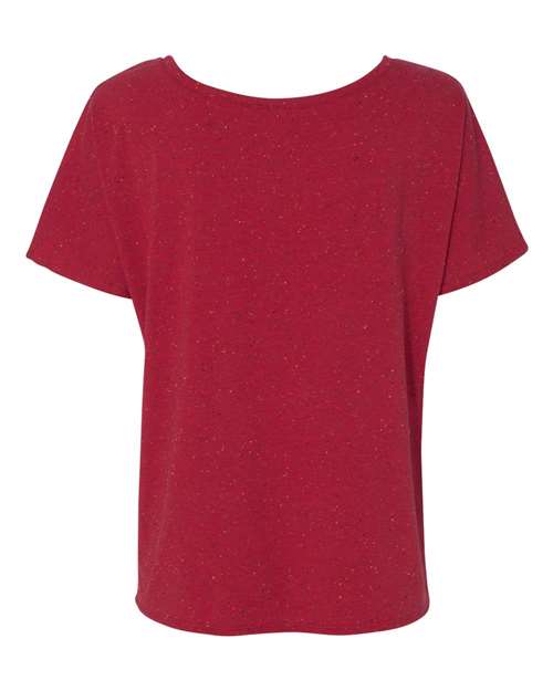BELLA + CANVAS 8816 Women’s Slouchy Tee - Red Speckled - back