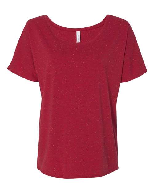 BELLA + CANVAS 8816 Women’s Slouchy Tee - Red Speckled - front