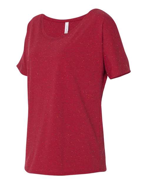 BELLA + CANVAS 8816 Women’s Slouchy Tee - Red Speckled - side