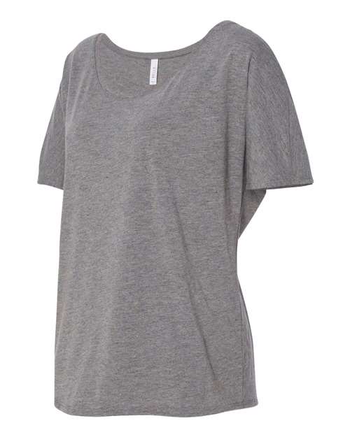 BELLA + CANVAS 8816 Women’s Slouchy Tee - Deep Heather Speckled - side