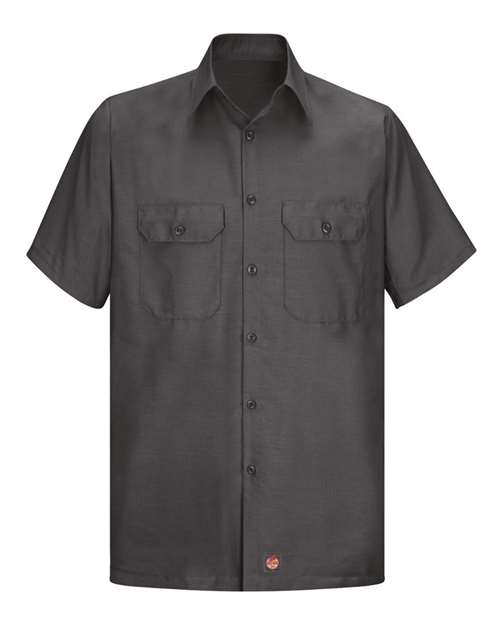 Red Kap SY60 Men's Ripstop Short Sleeve Work Shirt - Charcoal - front