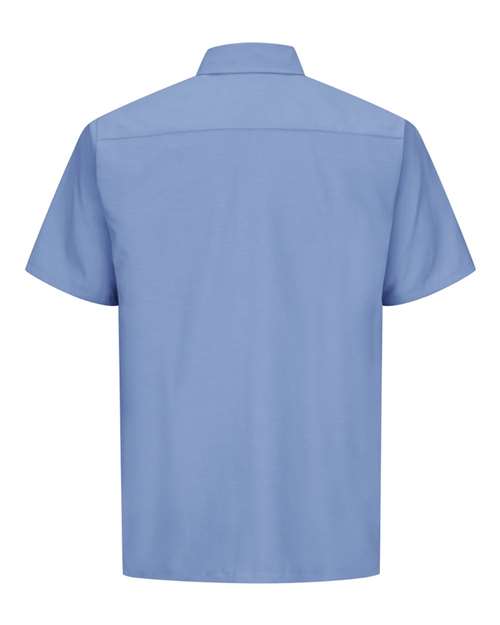 Red Kap SY60 Men's Ripstop Short Sleeve Work Shirt - Light Blue - back