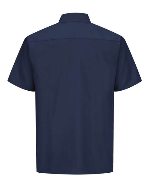 Red Kap SY60 Men's Ripstop Short Sleeve Work Shirt - Navy - back