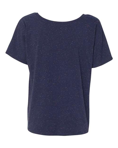 BELLA + CANVAS 8816 Women’s Slouchy Tee - Navy Speckled - back